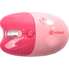 Ndneed Sevimli Kedi Kablosuz Pembe Mouse Bluetooth + 2.4g Dual Mode