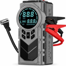 Orret Home 8000 Mah Şarjlı Hava Kompresörü Dijital Lastik Şişirme Pompası Akü Takviye Powerbank LED