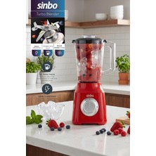 SHB-7517 Turbo Blender Kırmızı – 350W, 1.5l Hazne, Smoothie & Pulse Fonksiyonlu