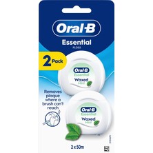 Essential Floss 2 Rulo Mumlu Diş Ipi Dar Alanlar Için Yırtılmaya Dayanıklı Nane 2 x 50 M