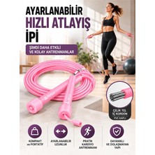 Ayarlanabilir Hızlı Atlama Ipi Pembe