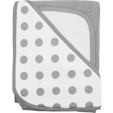 Kapşonlu Havlu, Set Pamuk-Havlu American Bebek Company Gray Dot