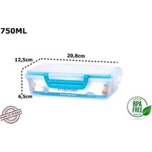 Moon Star Mlock Premier 4 Tarafı Kilitli Contalı Hava Geçirmez Saklama Kabı 750ML-PM-205