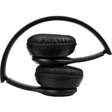 P47 Katlanabilir Bluetooth Sd Kart Kablosuz Kulaklık - Siyah Radiolu