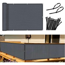Balkon Demiri Perdesi Antrasit Korkuluk Perdesi Çit File Gölgelik 80 x 400