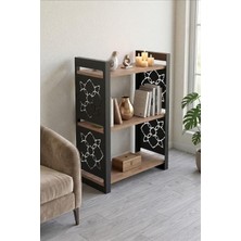 85 cm 3 Katlı Endüstriyel Kitaplık, Konsol, Çiçeklik, Çok Amaçlı Raf 2810