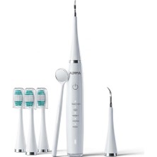 Auhma AMF14 Şarjlı Ultrasonik Diş Temizleme Cihazı ve Elektrikli Diş Fırçası Seti 5 Çalışma Modu, Ipx8 Su Geçirmez, Tartar Temizleyici Scaler Başlık,