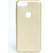 Alcatel 1s ile Uyumlu Kılıfı Silikon Mat Renkli Parmak Izi Bırakmayan Yumuşak Ince Kapak Prem Gold