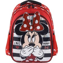 Minnie Ilkokul Sırt Çantası Due Iconic Forever, 30 x 39 x 11 Cm, Kırmızı