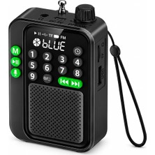 Happy Trend Bluetooth Şarjlı Radyo USB & Tf Kart Okuyucu Deprem Çantasına Uygun Fm Radyo (Siyah)