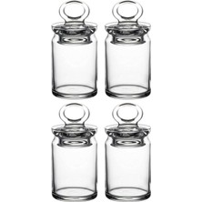 Paşabahçe Kitchen Mini Kavanoz Baharatlık, 4'lü Set, Şeffaf Cam