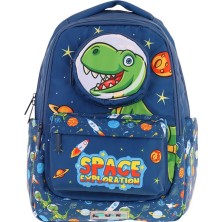 Toys Erkek Çocuk 3D Dinazor Şekilli Ilkokul Sırt Çantası, Tek Ebat, PZM2253, Lacivert