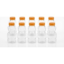 Orret Home 10 Adet 250 ml Ayıcık Şeklinde Pet Şişe Bpa Içermez Ayıcıklı Şişe Meyve Suyu ve Su Şişesi