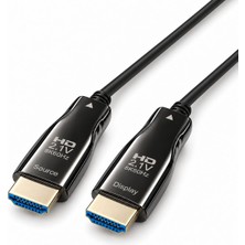 Happy Trend HDMI 2.1 Aktif Fiber Optik Kablo 10 Metre, 8k 60Hz 4K 120Hz 1080P 240Hz, 48GBPS Earc Dynamic Hdr Vrr Allm Destekli, Source-Dısplay Yönlü Aoc HDMI Kablosu