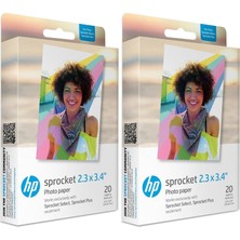Happy Trend 8,7 cm Birinci Sınıf Çinko Çıkartma Fotoğraf Kağıdı (20 Yaprak) Hp Sprocket Select Fotoğraf Yazıcıları ile Uyumlu (2 Paketi)