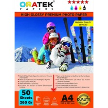Happy Trend Papers Premium Double Sided (Çift Taraflı) Parlak A4 Fotoğraf Kağıdı 260 Gr. 50 Yaprak