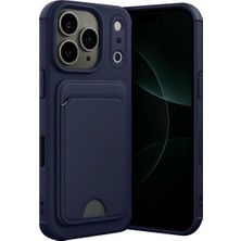Anka Cep Cep Telefonu Aksesuarları iPhone 17 Pro ile Uyumlu Kartvizitlik Özellikli Silikon Kılıf - L