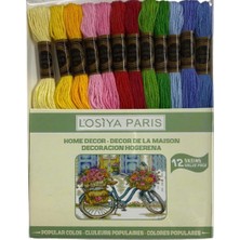 Happy Trend Paris Muline Etamin Koton Nakış Ipi Ipliği 12 Adetli Set 2