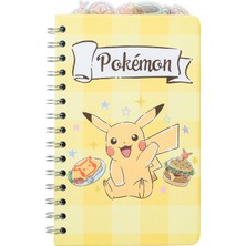 Happy Trend Buffalo Pikachu, Yamper, Piplup ve Eevee Içeren Pokemon Spiral Sekmeli Defter, 8 "x 5"