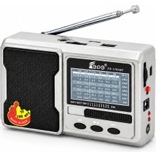 Happy Trend Mini Cep Radyosu Bluetooth Hoparlör Fm Radyo LED Işıklı Şarjlı USB Micro Sd Mp3 Desteği Aux Kulaklık Çıkışı