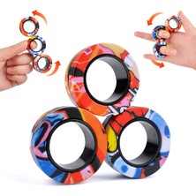 Happy Trend Manyetik Yüzükler Fidget Oyuncak Seti, Renkli Parmak Yüzükleri Oyuncak, Anksiyete Giderici Fidget Oyuncak, Komik Hediyeler Çocuk Fidget Oyuncak Paketi Erkek Kız Için, Cadılar Bayramı Oyuncakları