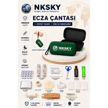 Happy Trend 36 Parça Ilk Yardım Çantası, Yeşil Eva Çantalı Ilk Yardım Seti, Bileğe Takılabilir Taşıma Ipli Ecza Çantası