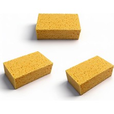 Happy Trend - Doğal Oto Yıkama Süngeri, Delikli Araba Temizleme Süngeri, Araç Köpüklemek Için Sünger - 18X12X6 cm (3 Adet)