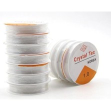 Şeffaf Silikon Misina, 10 Adet, 1 mm Kalınlığında, Esnek, El Işi, Takı Aksesuar Kolye Lastik Misine
