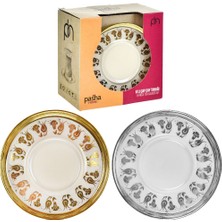 Pasha Home 6 Lı Porselen Çay Tabak Gold- Silver PSH-0577 1 Adet