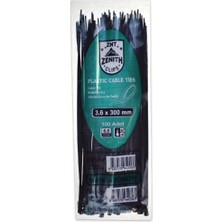 Zenith Zenıth Kablo Bağı & Cırt Kelepçe 3,6*300 mm Siyah PK:100 1 Adet