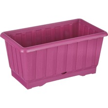 Tr S231 Klasik Balkon Saksı Tabaklı 30CM, 4.3 Litre Vişne