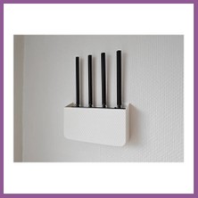 Bezos 3D Baskı Duvar Tipi Wifi Modem Saklama Rafı Router Gizleme Askısı Kablo Çıkışlı Beyaz Modem Tutucu 23X13 cm Rengaren