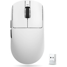 Vxe Dragonfly R1 Serisi Kablosuz Oyun Faresi - Ultra Hafif (48-55 G), Pixart PAW3395/3395 Se Sensörü, 26.000'E Kadar Ayarlanabilir Dpı (R1 Se+, Beyaz)