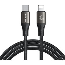 Tr Type-C To Lightning Data ve Şarj Kablosu, 30W, 2 Metre, Siyah 6941237103338