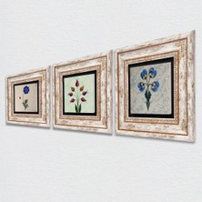 Ebru Sanatı, Lale Taş Duvar Tablosu - Çerçeveli Taş Tablo - Dekoratif Duvar Sanatı - Modern Ev ve Ofis Duvar Dekoru T3-23