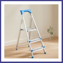 Bezos 2+1 Basamaklı Metal Merdiven 60 cm - 120 kg Mrl