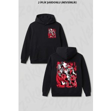 Zoka Wear Hazbin Hotel Charlie Vaggie2 Ön Arka Baskılı Kapüşonlu Sweatshirt
