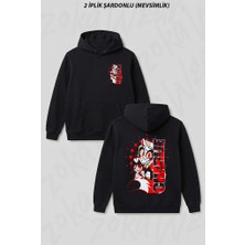 Zoka Wear Charlie Morningstar Keekee Hazbin Hotel Ön Arka Baskılı Kapüşonlu Sweatshirt