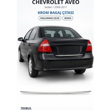 Trobus Chevrolet Aveo 2006-2011 Uyumlu Krom Bagaj Çıtası Paslanmaz Çelik Sedan
