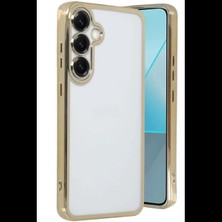 Urfakent Samsung Galaxy S25 Uyumlu Kılıf Lensli Silikon - Gold