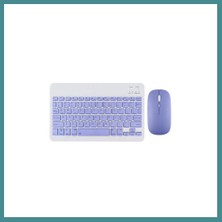 Bezos KYB71 Kablosuz Türkçe Q Klavye Mouse Set - Lila Mac