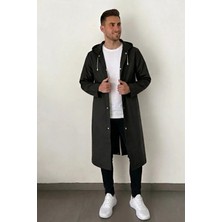 Freedoom Style Unisex Yağmurluk, Şeffaf Su Rüzgar Geçirmez Pvc Şık Kıyafetüstü Kaliteli Yağmurluk Siyah Renk