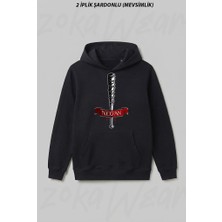 Zoka Wear Walking Dead Negan Dizi Tisort Zokawmc Ön Baskılı Kapüşonlu Sweatshirt