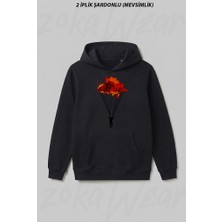 Zoka Wear Yamac Parasutu2 Ön Baskılı Kapüşonlu Sweatshirt