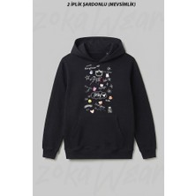 Zoka Wear Stray Kids Skzoo Stay Mix K-Pop Muzik Grubu Ön Baskılı Kapüşonlu Sweatshirt