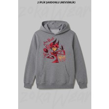 Zoka Wear Alastor Hazbin Hotel Ön Baskılı Kapüşonlu Sweatshirt