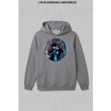 Zoka Wear Wednesday Cello Cello Dizi Ön Baskılı Kapüşonlu Sweatshirt