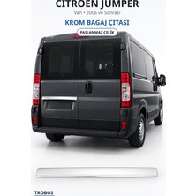 Trobus Citroen Jumper 2006 ve Sonrası Uyumlu Krom Bagaj Çıtası Paslanmaz Çelik