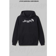 Zoka Wear Yamac Parasutu - Paragliding 4 Ön Baskılı Kapüşonlu Sweatshirt