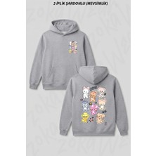 Zoka Wear Stray Kids Skzoo V3 Ön Arka Baskılı Kapüşonlu Sweatshirt